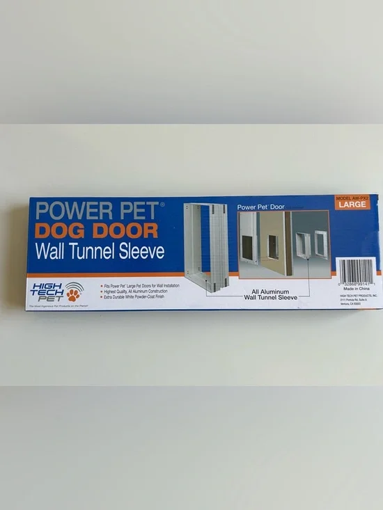 Wall Tunnel Sleeve for Dog Doors — White (Large)