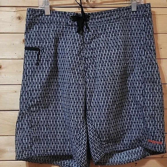 Patagonia Men's Swim Shorts Size 32 NWOT Fossil Print