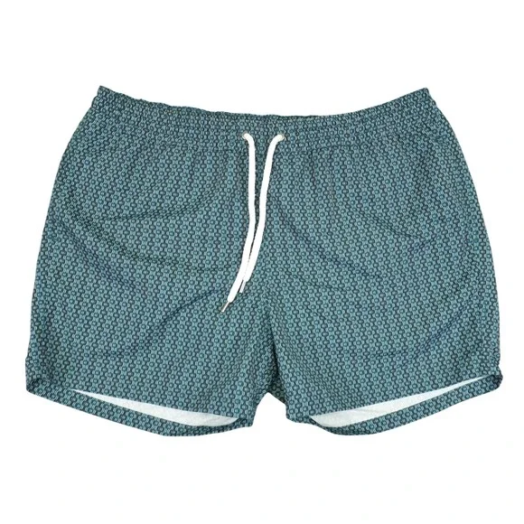 Frescobol Carioca Swim Shorts Mens XXXL Blue Geometric Print Drawstring Portugal