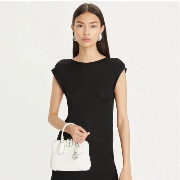 Tory Burch Mini‎ Swing Bag in White