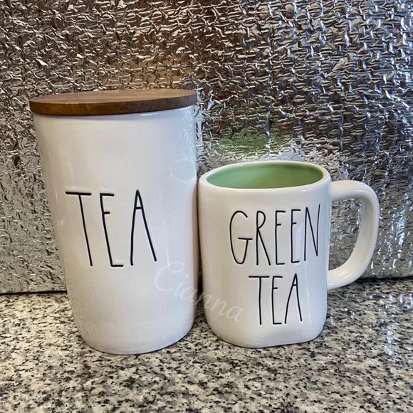 Rae Dunn Tea Cellar & Green Tea Mug