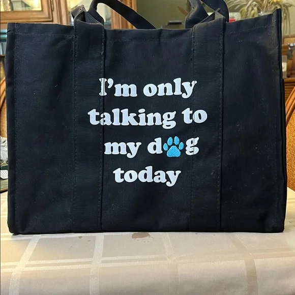 Black Dog Tote Bag