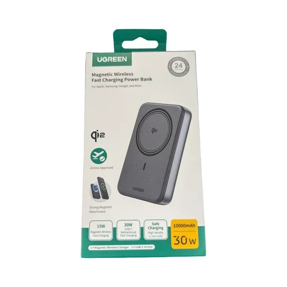 N9O Ugreen Magnetic Wireless Fast Charging 10000mAh Power Bank 30w Magsafe Grey