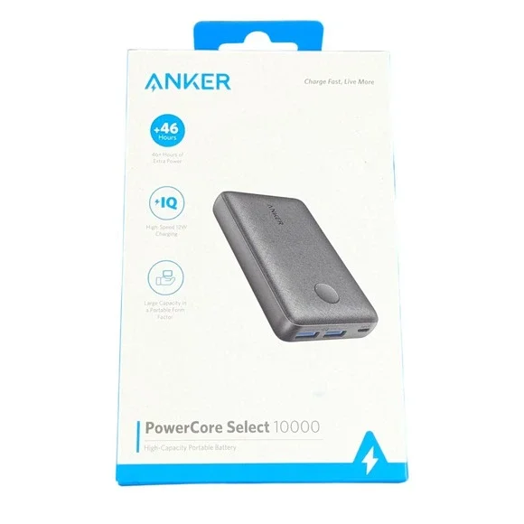 Cc1O Anker PowerCore Select 10000mAh Portable Charger Power Bank Power IQ‎ 2-USB