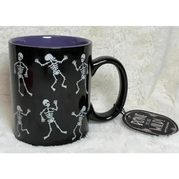 Dancing Skeleton Mug – “Bone to Be Wild” Halloween Coffee Cup​