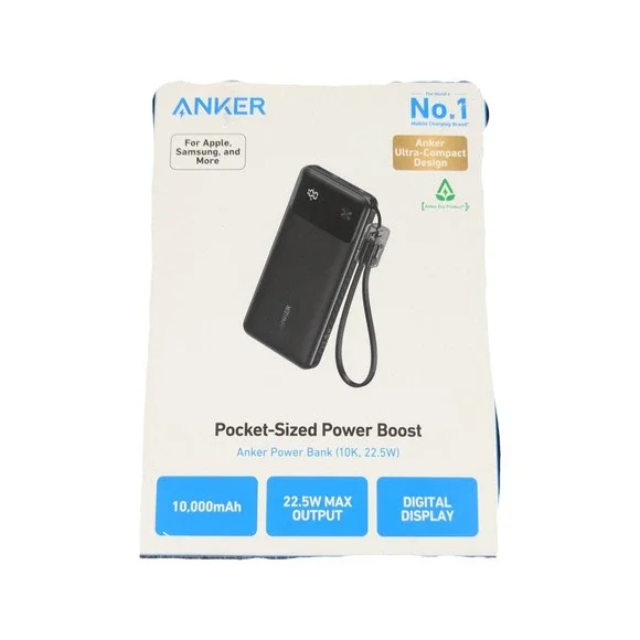 Pp2U Anker Pocket-size Power Boost Power Bank 10000mah 22.5W Max Digital Display