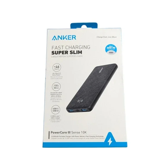 Nn1N Anker 10000‎ mAh Power Bank Dual USB, USB-C - A1248H11-1