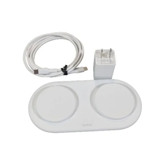 Pp3O Belkin 15W Dual Qi2 Boostcharge Dual Wireless Magnetic Charging Pad iPhone