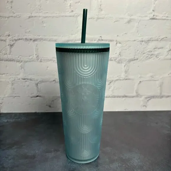 Starbucks 2024 Anniversary Shell Soft Touch Mint Green Venti Tumbler