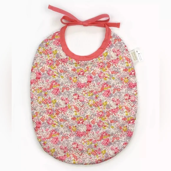 Barnabe Aime Le Cafe | Baby Bib Liberty Fabric - Clara Pink Purple Yellow Floral
