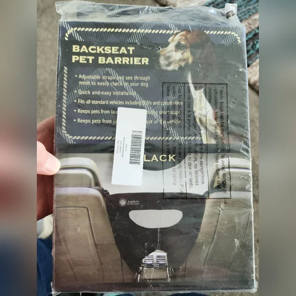 Backseat pet barrier for car