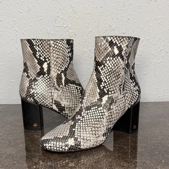 Tory Burch‎ Brooke Roccia Snake Print Leather Boots