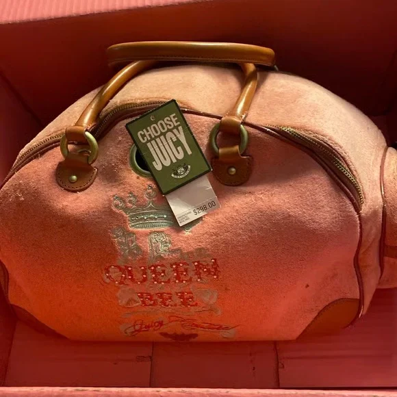 Juicy Couture Pink and Brown Pet Carrier