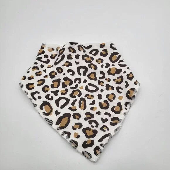 Angel Dear Animal Print Bib Brown Black White One size Baby