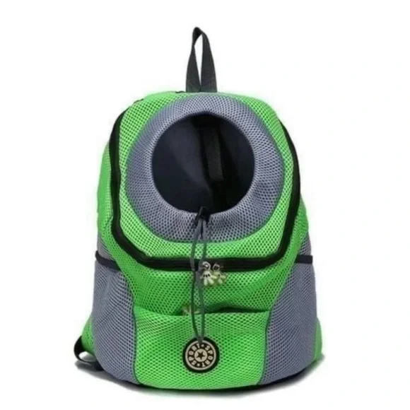 PET DOG BACKPACK CARRIER BAG - SMALL. Color: Green.