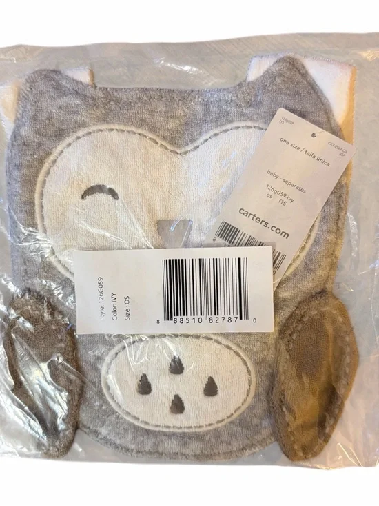 Carter's Gray and White Owl Bib