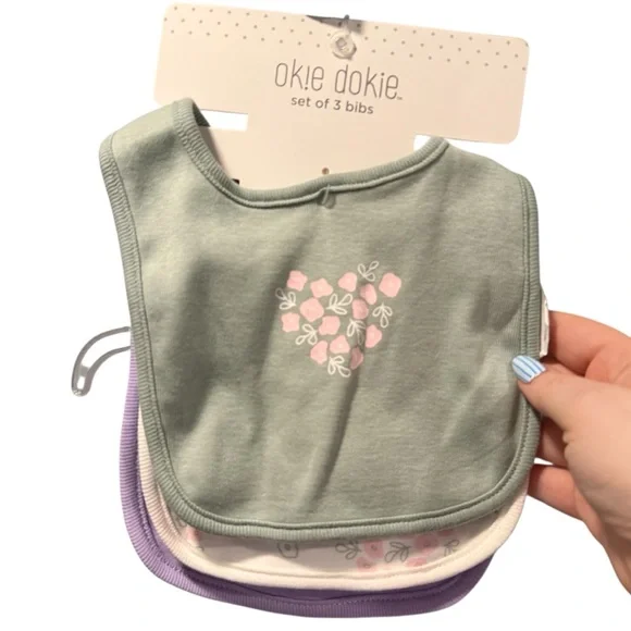 Okie Dokie 3 Piece Bib Set NWT