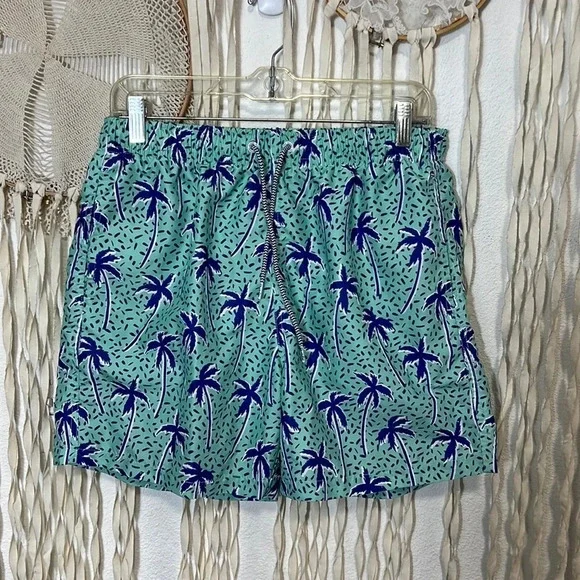 Men's Boardies Palm Tree Print Swim Trunks