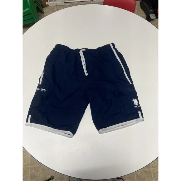 U.S. Polo Assn. Mens Swim Trunks Bathing Suit XL Swimwear Shorts Mesh Liner Blue