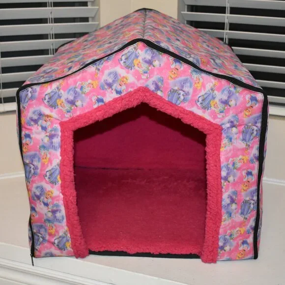 VINTAGE DISNEY CASTLE PRINCESS CINDERELLA PORTABLE FOLDABLE DOG CAT BED HOUSE