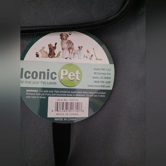 Iconic 2in1 Pet Carrier/Holder. *NEW* Grey With Straps And Travel Bag