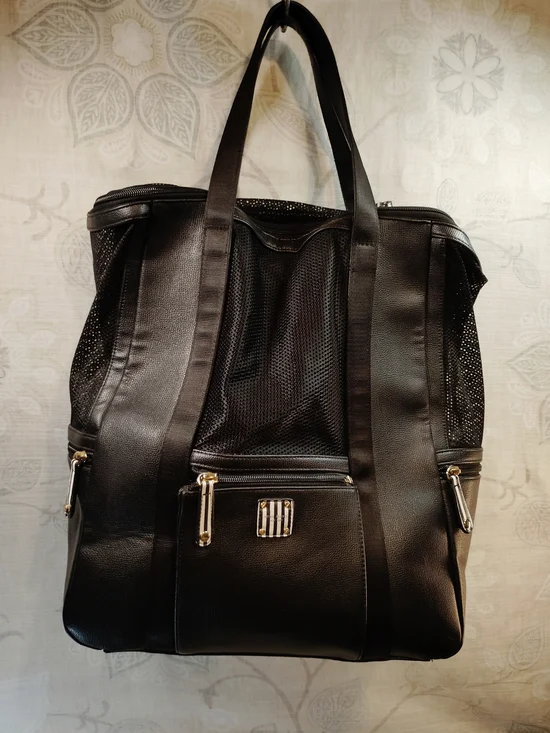 Henri Bendel Pet Carrier Backpack with Top Handles And Front Zip Pocket