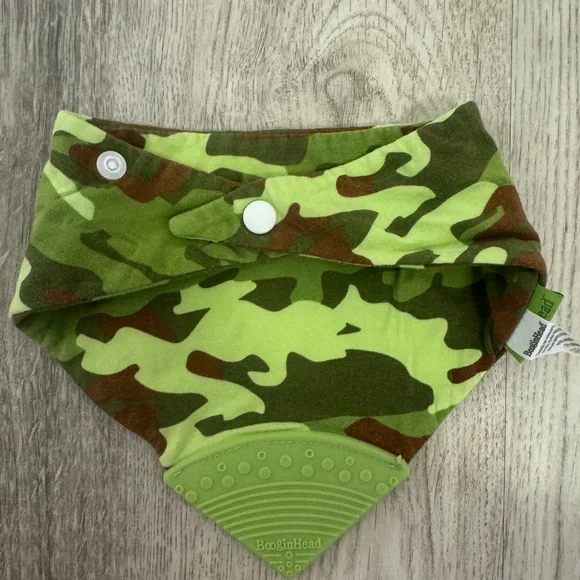 Green Camo Teething Bib