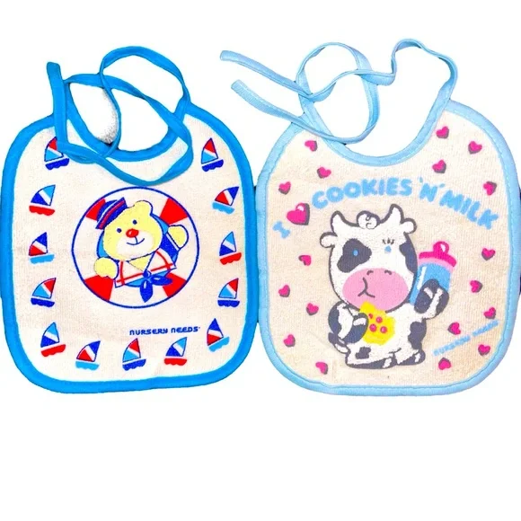 2 Unused Baby Bibs