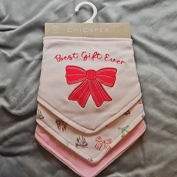 L Chickpea Bandana Bib Set, 3 pieces N W/o tags