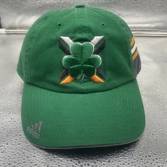 VTG NOTRE DAME FIGHTING IRISH CLOVER Adidas Grey On Bib-Climate