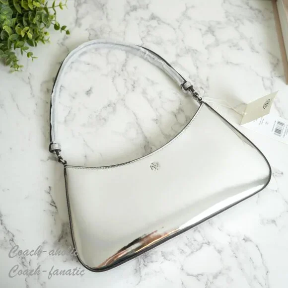 NWT Tory Burch Emerson Shoulder Bag in Silver
