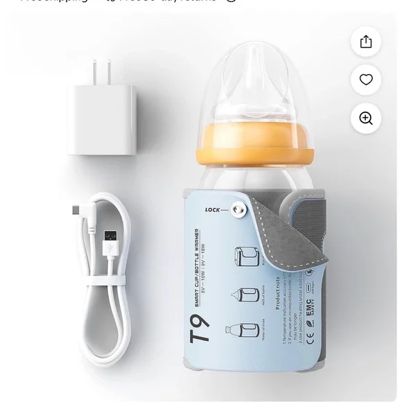 T9 Portable Bottle Warmer Charger - Blue