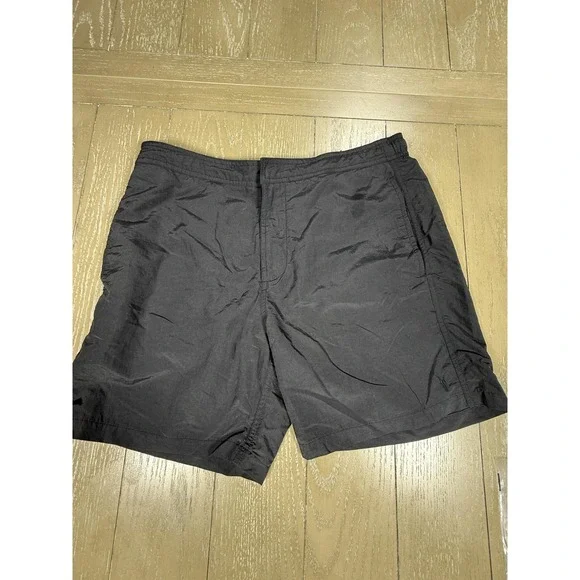 AllSaints Swim Trunks Shorts‎ Mens Small Black Warren Mesh Lined Elastic Waist