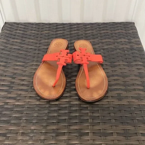 Tory Burch Tong Poppy Coral Sandals