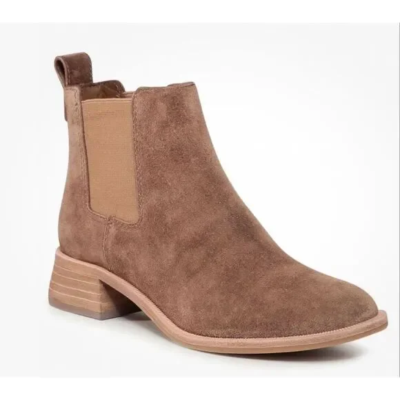 Tory Burch Chelsea Casual 35MM Suede Bootie | Tan in 7.5