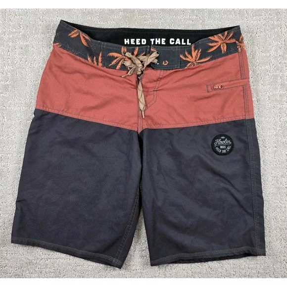 Howler Bros Heed The Call Boardshorts Men's 30 Palm Tree Tropical Swim Trunks