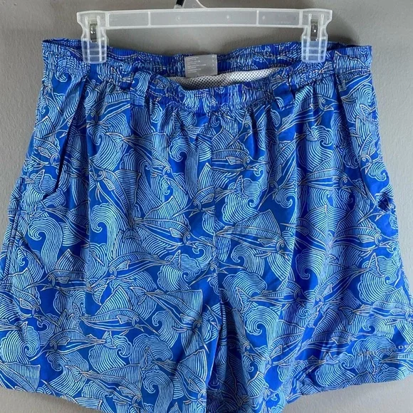 Columbia Blue Swim Trunks Quick-Dry Elastic Waist