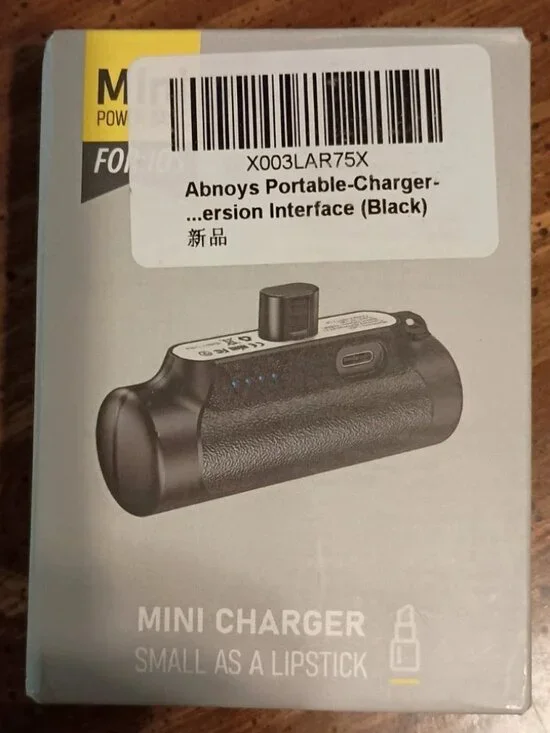 Phone Charger 8000mAh - New // Power Portable Battery iOS Android iPhone Black