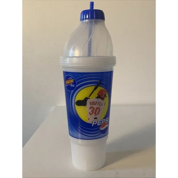 Vtg. Ken Griffey Jr PEPSI Chic Twist 'n Go Bottle Cup 32 Oz. Cincinnati Reds