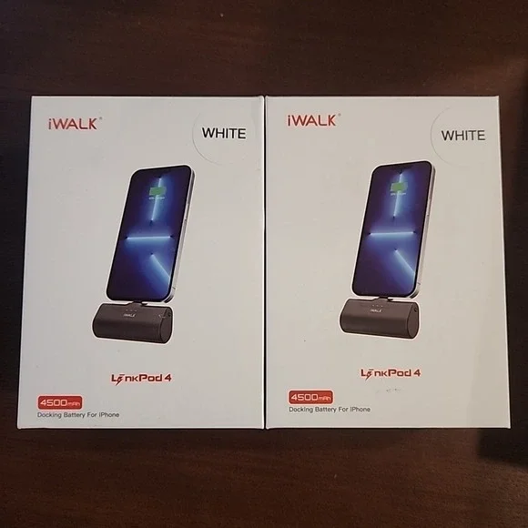 2 iWALK LinkPod4 4500mAh Portable IPhone Charger White, DBL4500L