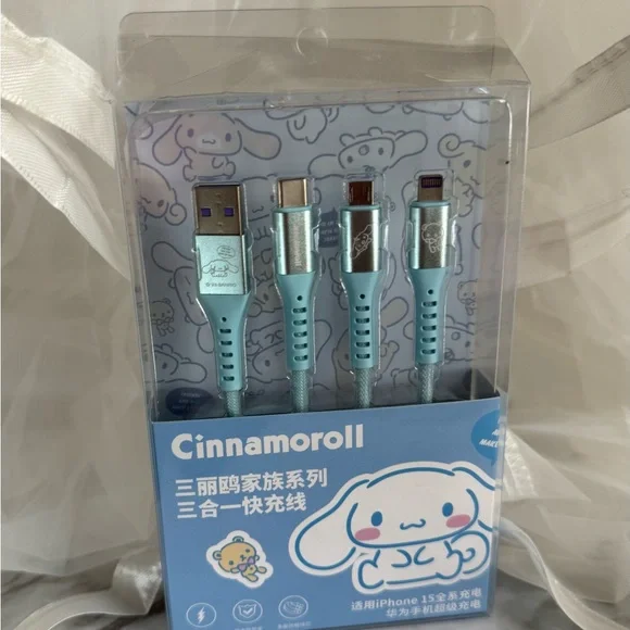 Sanrio Cinnamoroll USB Charging Cable Set
