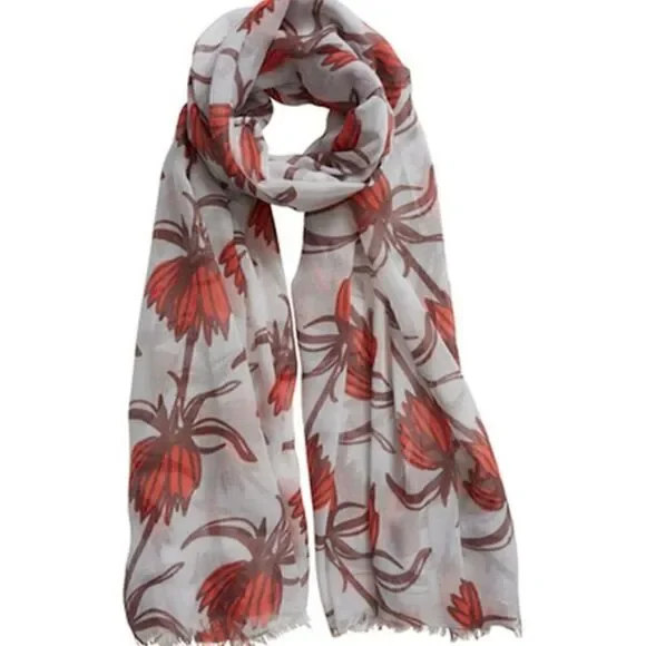 India Hicks Crown Imperial Scarf - Poppy Red