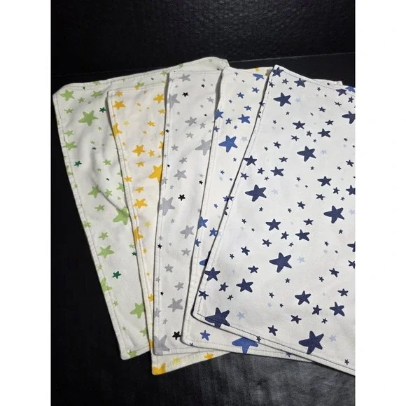 Moon and Back Hanna Andersson Burp Cloths Set Of 5 Organic Cotton Lovey Blankets
