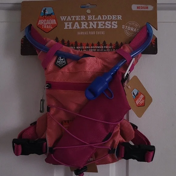 Arcadia Rasberry Pink Water Bladder Harness For Dog