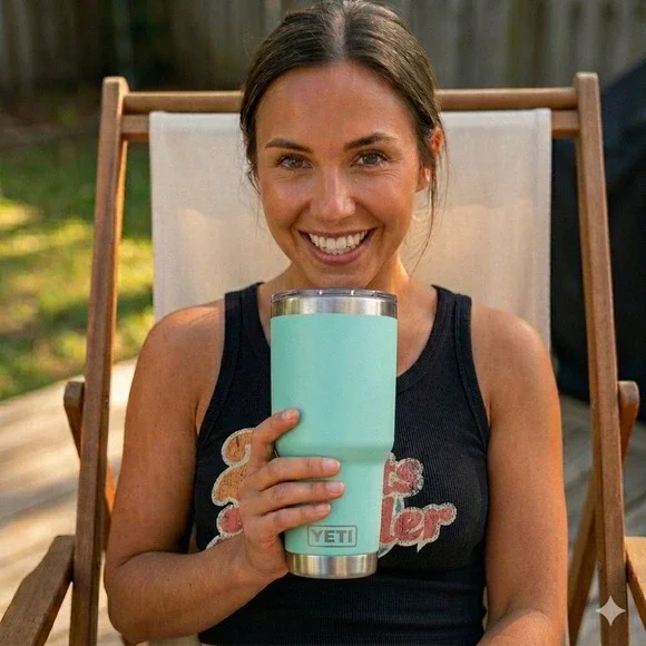 YETI Rambler Tumbler 30oz Seafoam MagSlider Lid 18/8 Stainless Steel **NEW**