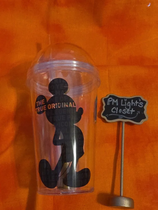 Zak! Designs 90th Anniversary Disney Clear Cup Black Mickey Silhouette Lid