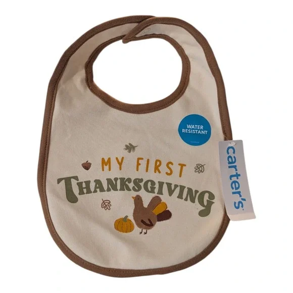BBC-1 My First‎ Thanksgiving Bib Water Resistant One Size