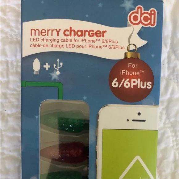 Merry iPhone Christmas LED Lights Charger New