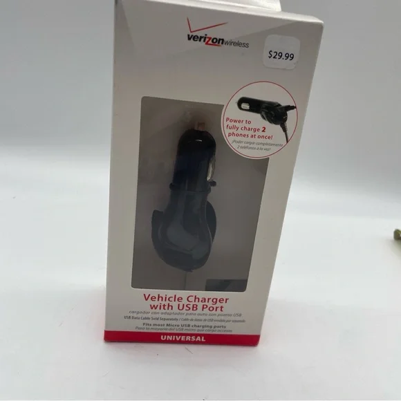 Verizon Car Vehicle Charger With USB Port Universal New