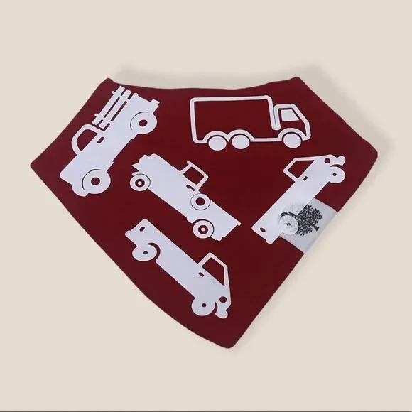 NWT Wool + Pepper Co. Trucks Baby Bandana Bib